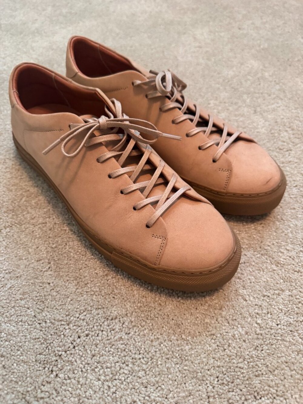 Beckett Simonon Nubuck Leather Sneakers – Sand/Gum – Men's Size 10